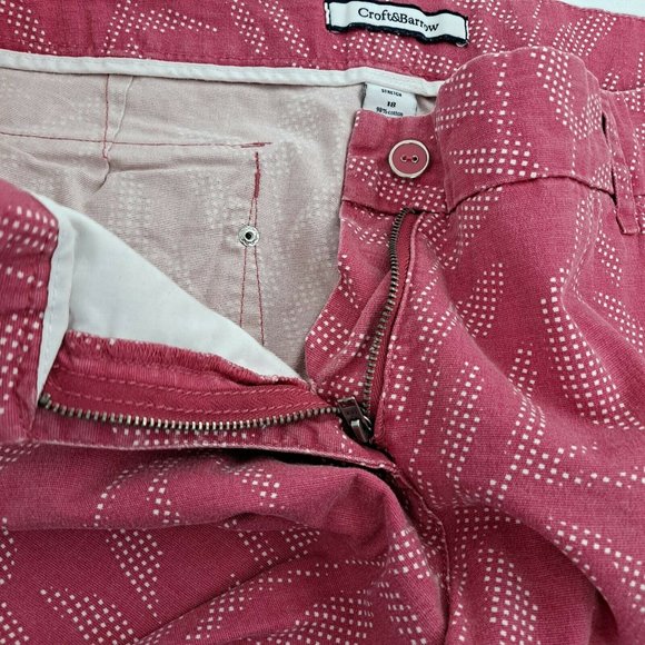 Croft & Barrow Women's Shorts Long Pink White Size 18 - Picture 8 of 11